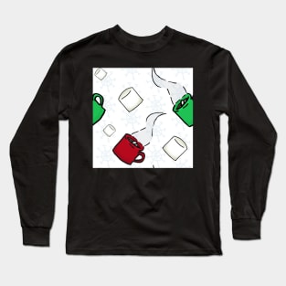 Hot Chocolate with Marshmallows Print Long Sleeve T-Shirt